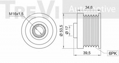 TREVI AUTOMOTIVE ap1062 -  Механизм свободного хода генератора